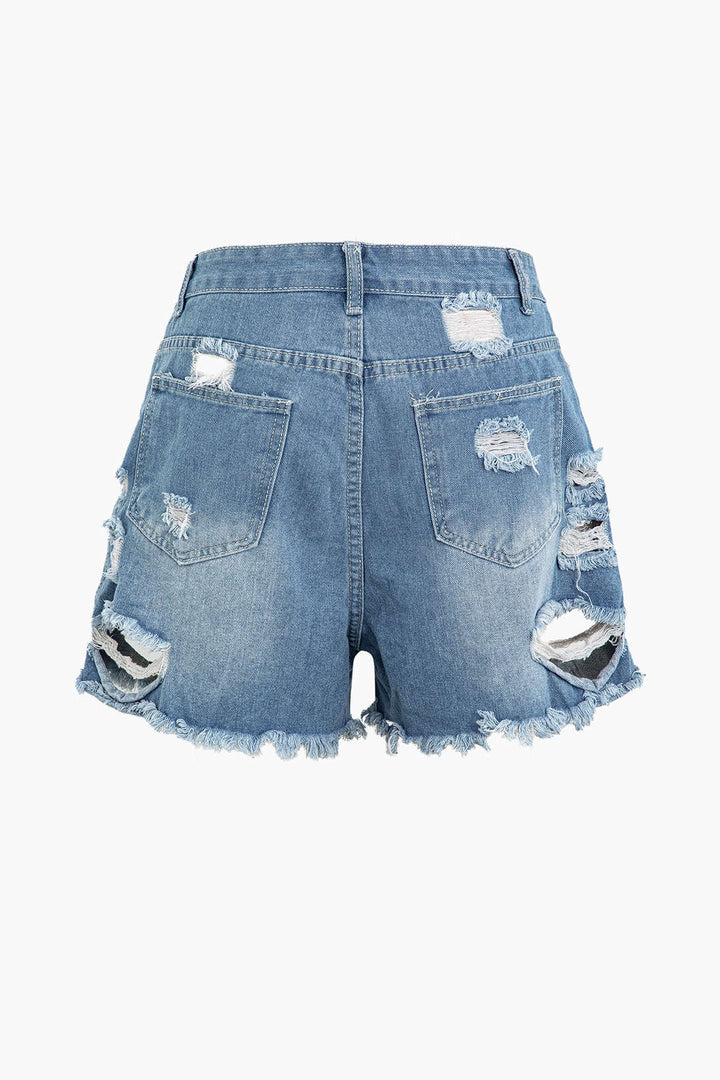 Ripped Denim Short