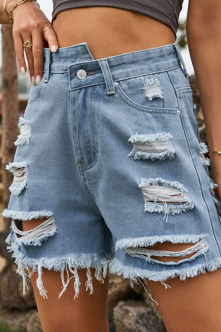 Ripped Denim Short