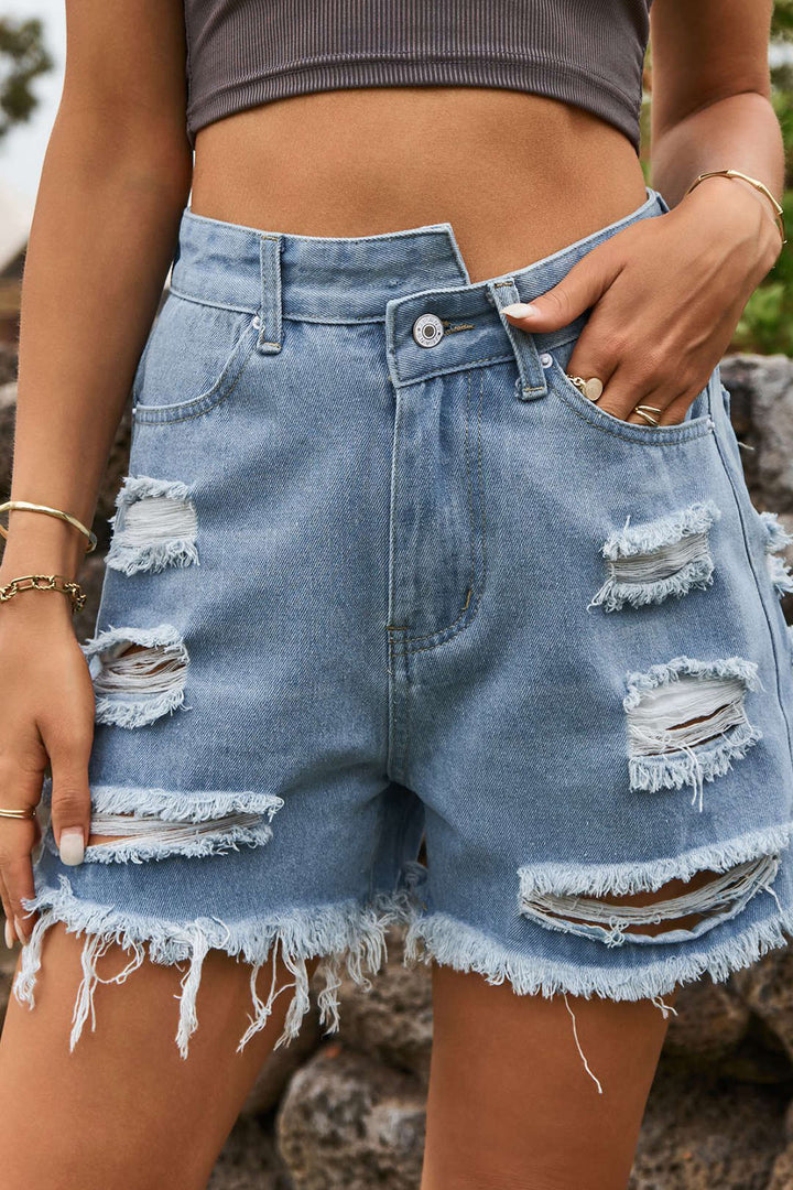 Ripped Denim Short